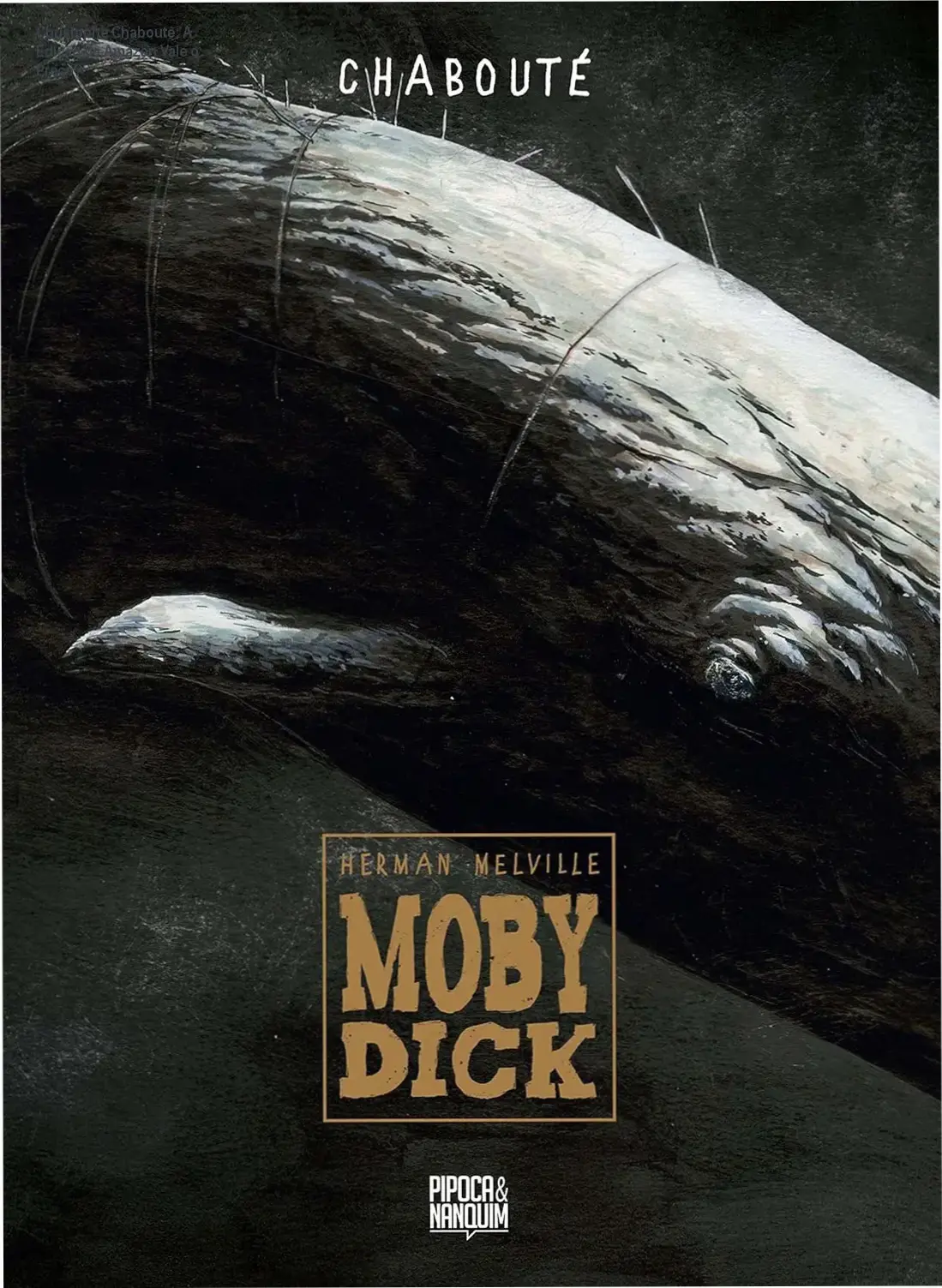 Ilustração da capa da edição única de Moby Dick por Christophe Chabouté, edição portuguesa exclusiva da Amazon