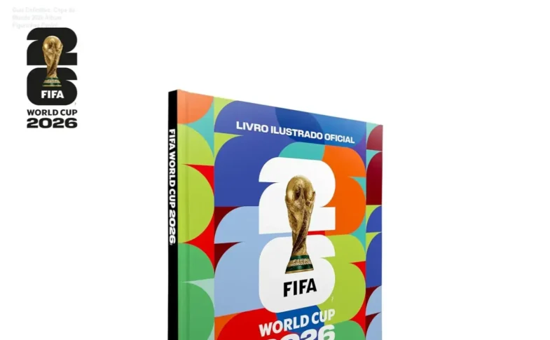 Capa do álbum Copa do Mundo 2026 edição metalizada (ouro ou prata) com design exclusivo da Panini