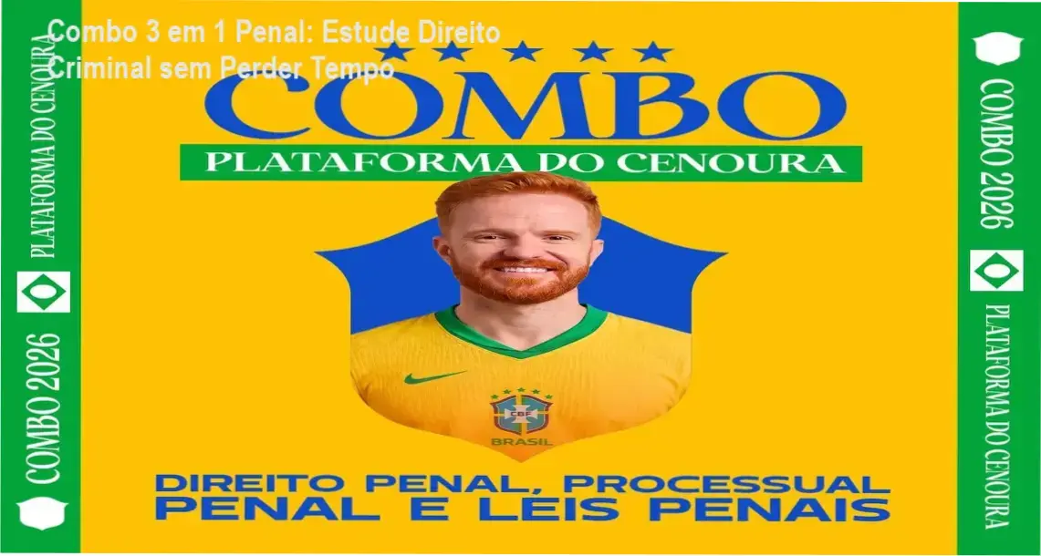 Imagem do Combo 3 em 1 Penal mostrando livros interativos com QR Code e estudo eficiente
