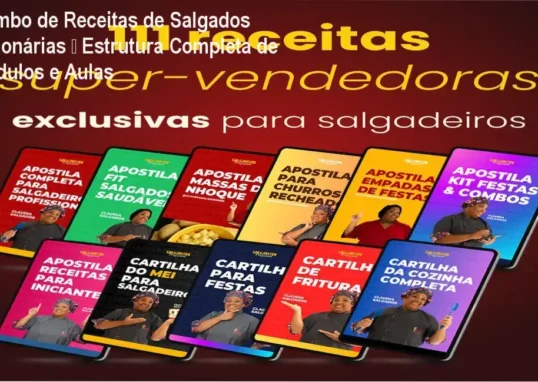Combo de Receitas de Salgados Milionárias da Cláudia Maqtiva – módulos, aulas e conteúdo programático