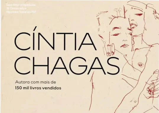 Capa destacada do livro 'Sexo Amor e Hipérboles' com destaque para o título e autor, representando a temática crítica social