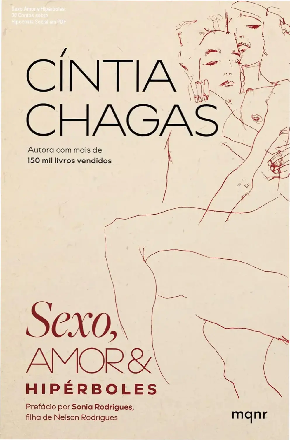 Capa destacada do livro 'Sexo Amor e Hipérboles' com destaque para o título e autor, representando a temática crítica social