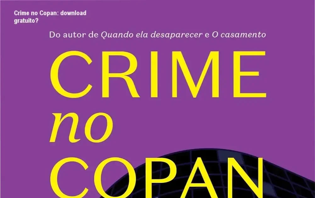 Capa do eBook Crime no Copan, autor Victor Bonini, em formato digital com paisagem urbana