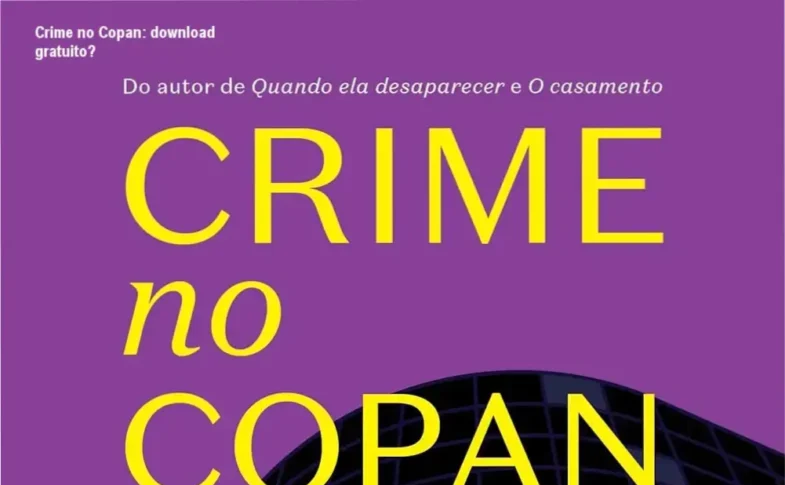 Capa do eBook Crime no Copan, autor Victor Bonini, em formato digital com paisagem urbana