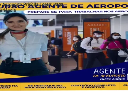 Curso de Aeroporto Priscila Loren – carga horária de 20 horas e cronograma flexível