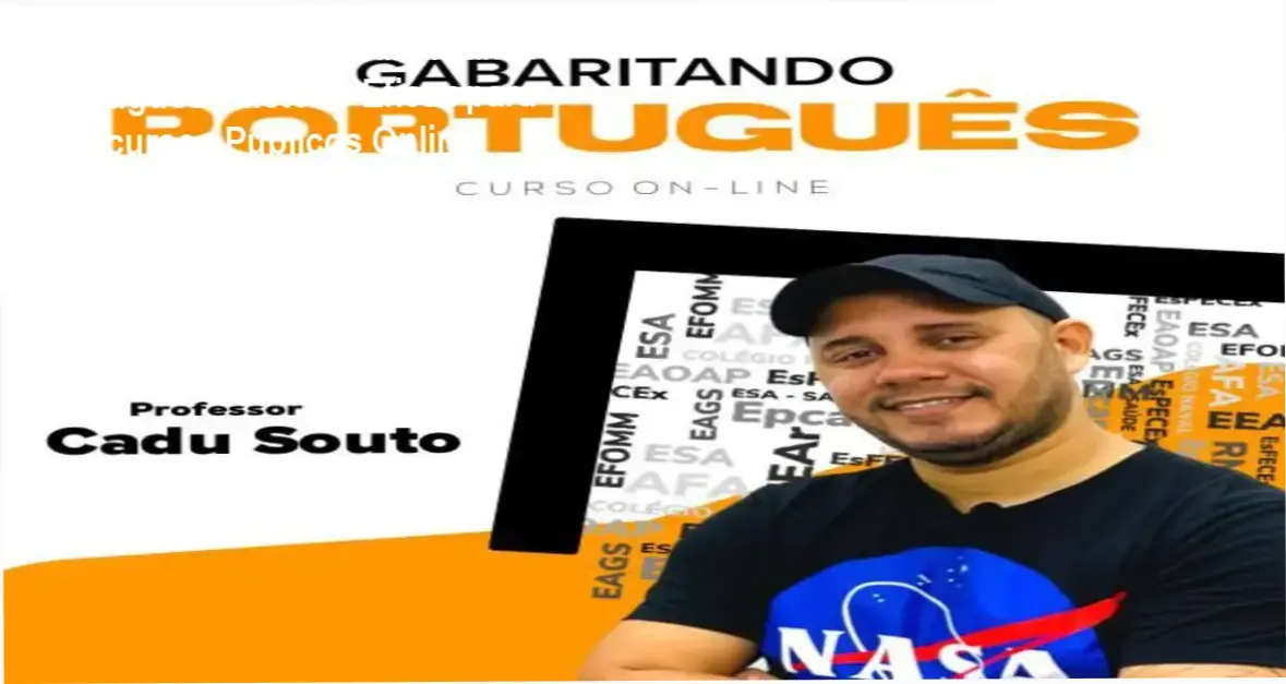 Professor Carlos Eduardo Souto em aula ao vivo ministrando aulas de português estratégico para concursos