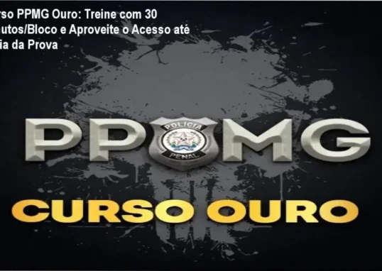 Plano de estudos organizado com módulos de direito penal e dicas de redação para concurso PPMG