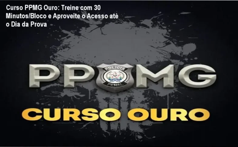 Plano de estudos organizado com módulos de direito penal e dicas de redação para concurso PPMG