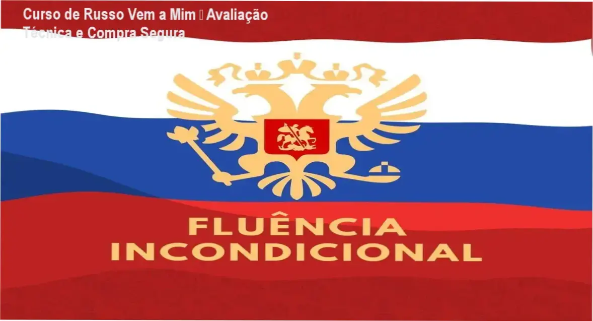 Imagem mostrando a capa do Curso de Russo Vem a Mim de Thiago Melo, destacando compra segura e método estruturado