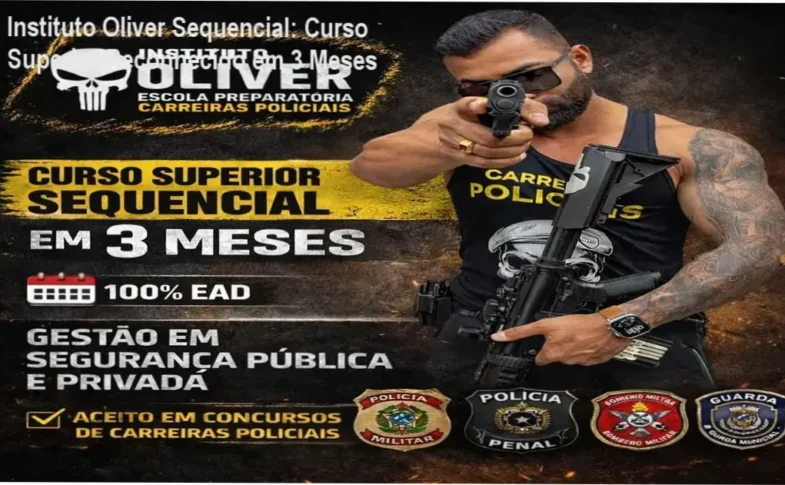 Aprendendo Direito Penal e Administrativo com o Curso Sequencial do Instituto Oliver para concursos na segurança pública.