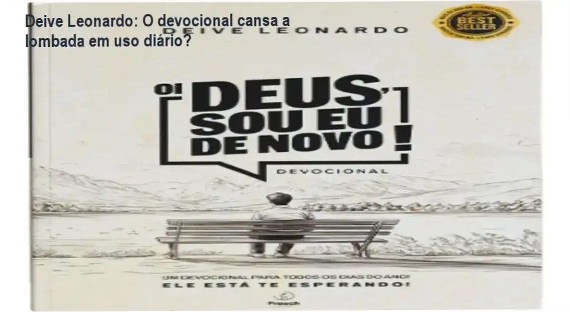 Livro devocional Oi Deus Sou Eu De Novo de Deive Leonardo aberto mostrando página diária