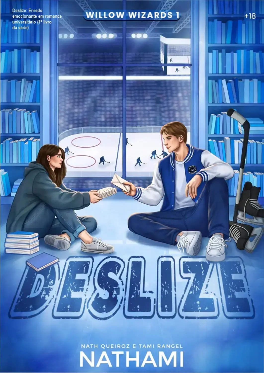 Capa ilustrativa do livro Deslize com destaque para personagens opostos vestidos com estilos diferentes