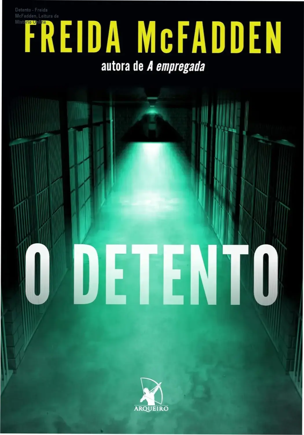 Capa digital do eBook 'O Detento' com destaque para Freida McFadden e Fernanda Abreu, Bearchas de Mistério número 1