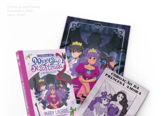 Capa do livro O Diário de uma Princesa Desastrada 4 mostrando a princesa Amora em busca do pai desaparecido