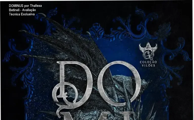 Capa do livro DOMINUS por Thalissa Betineli com destaque para o deus deus cego Kairo Dominus em universo gotático