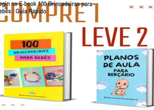 E-book 100 Brincadeiras para Bebês de Adrinelly Lemes – login na área de membros