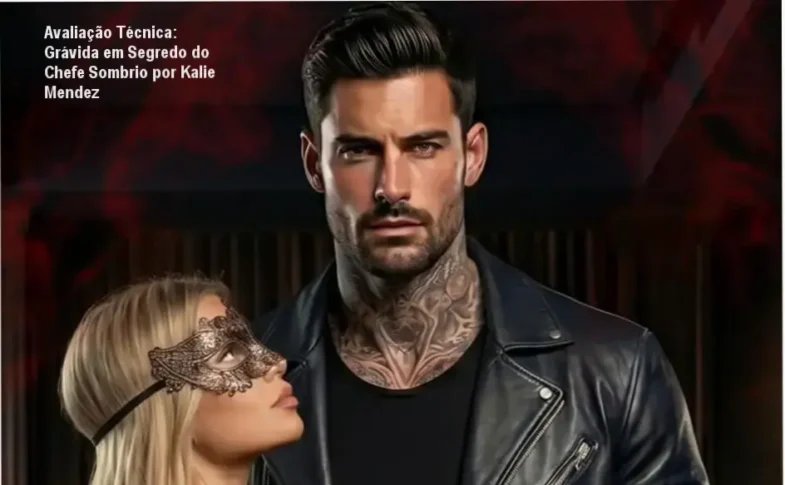 Capa digital do eBook 'Gravida em Segredo do Chefe Sombrio' com destaque para a autora Kalie Mendez e título principal.