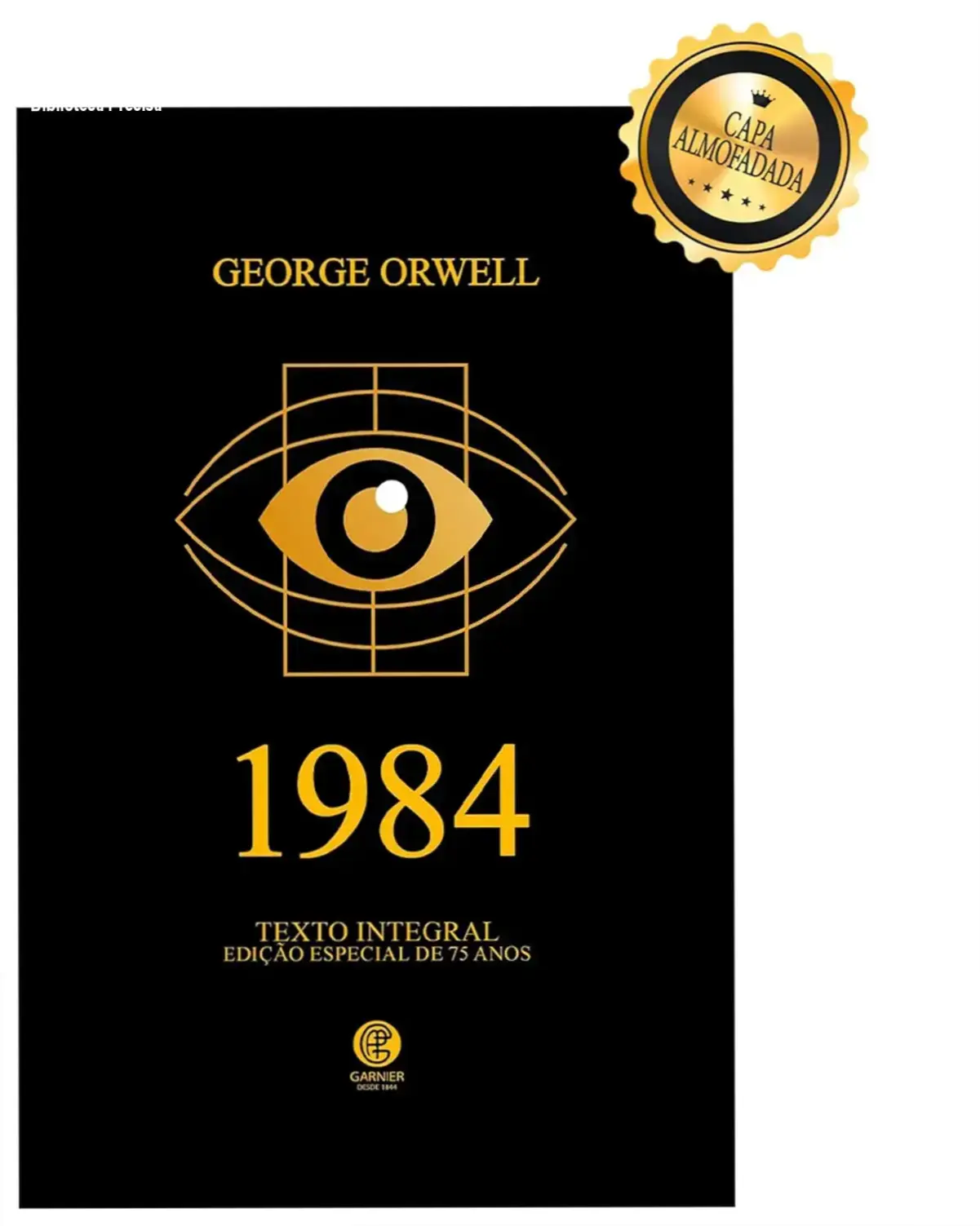 Capa dura almofadada da edição de luxo de 1984 com detalhes em hot-stamping e marcador de fitilho dourado