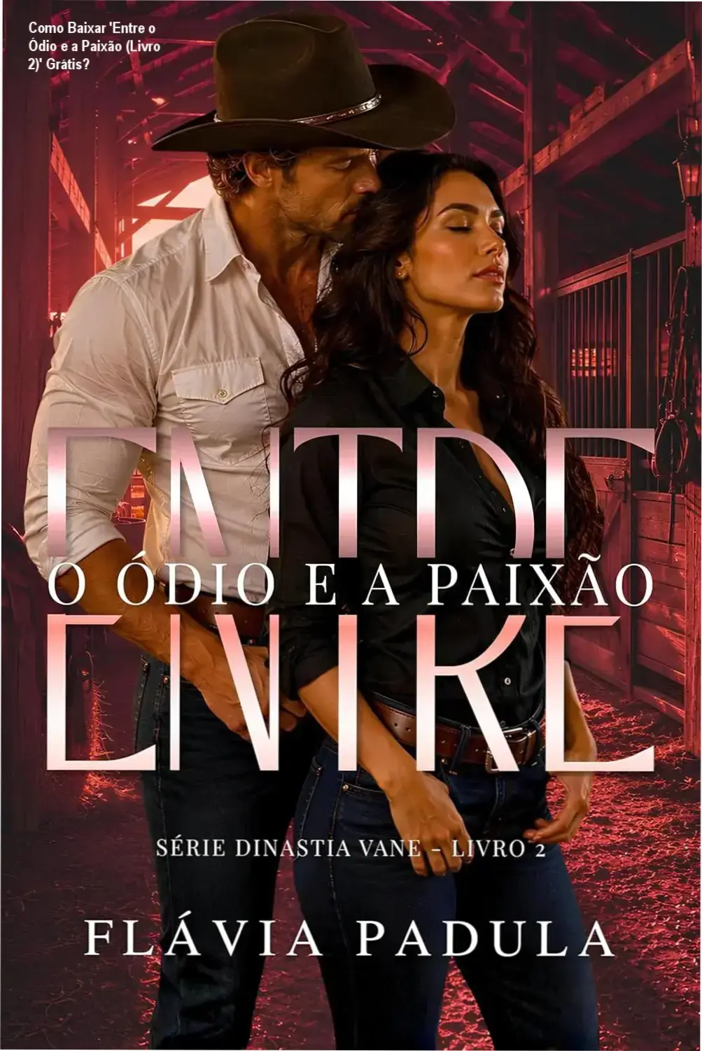 Capa do eBook 'Entre o Ódio e a Paixão (Dinastia Vane Livro 2)' – destaque da edição Kindle