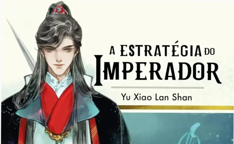 Capa do livro A Estratégia do Imperador: Livro 3 em destaque, com destaque para os nomes dos personagens-chave.