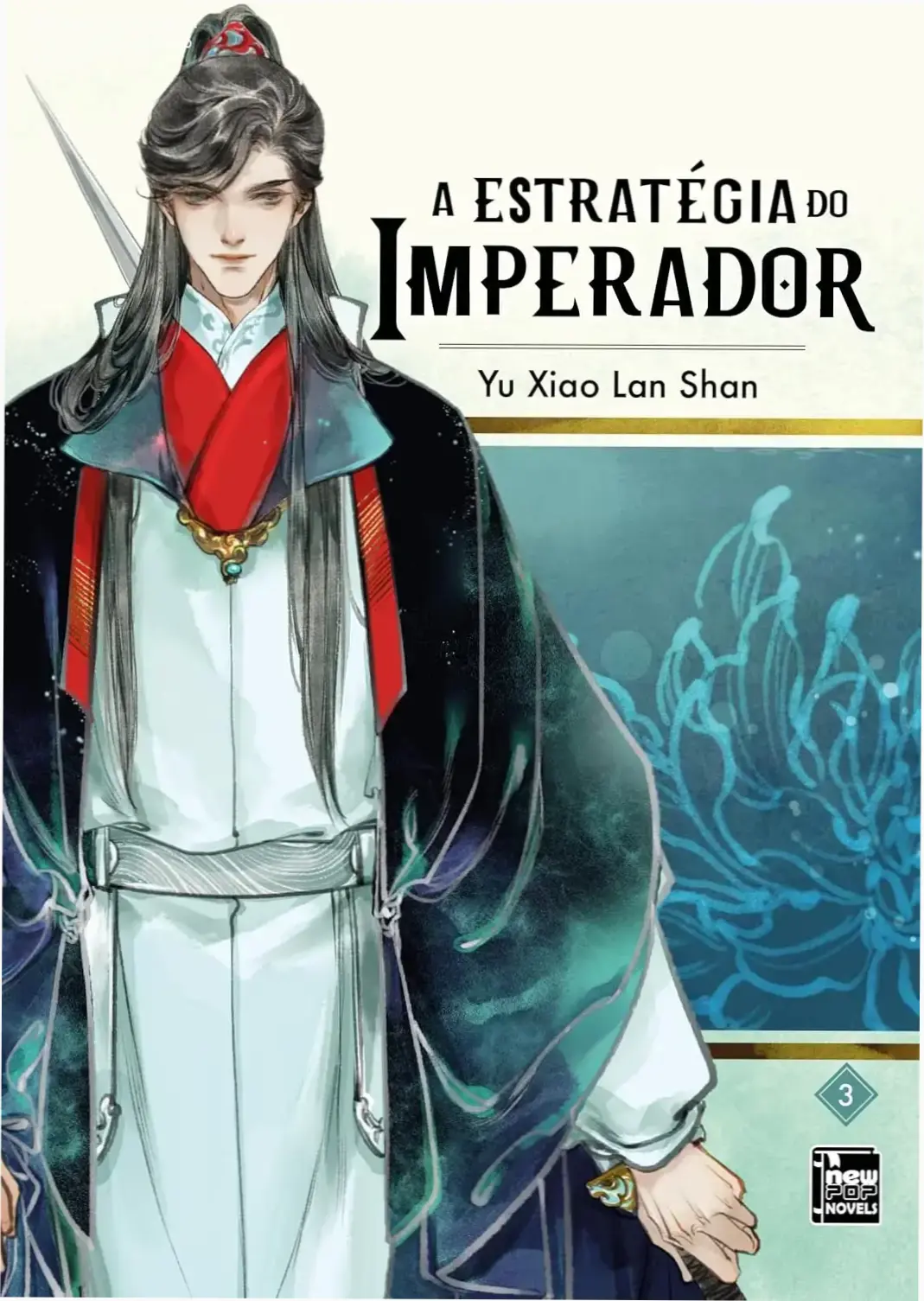 Capa do livro A Estratégia do Imperador: Livro 3 em destaque, com destaque para os nomes dos personagens-chave.