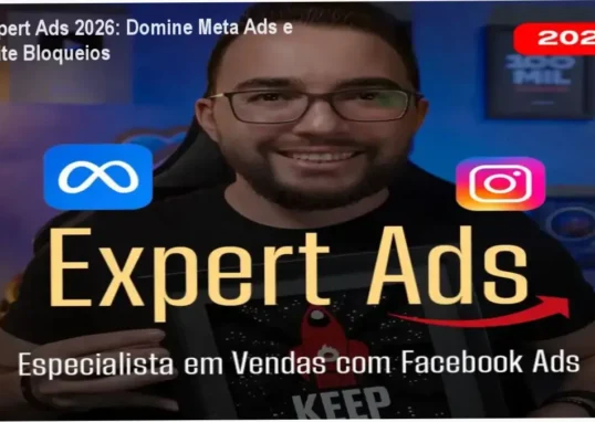 Capa do ebook Expert Ads 2026 mostrando estratégias de Meta Ads para negócios locais