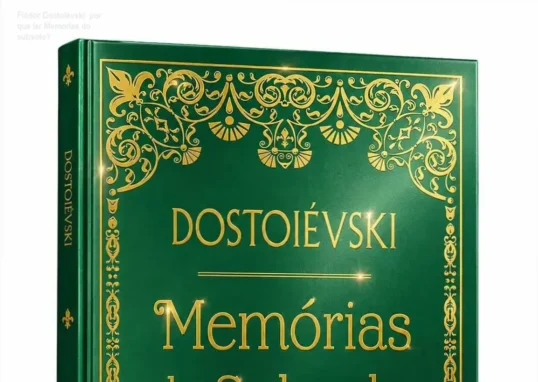 Livro Memórias do subsolo de Fiódor Dostoiévski em capa dura sobre fundo neutro