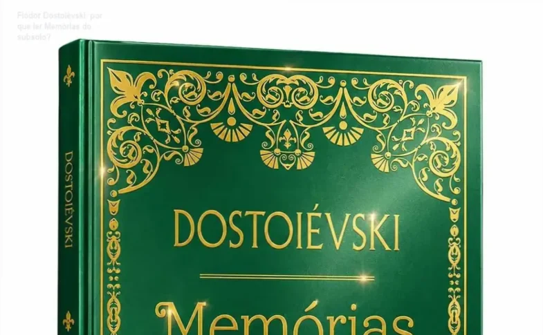 Livro Memórias do subsolo de Fiódor Dostoiévski em capa dura sobre fundo neutro