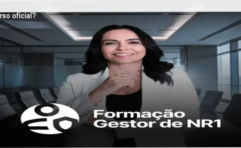 Captura da página oficial da Formação Gestor de NR1 mostrando opções de acesso ao curso