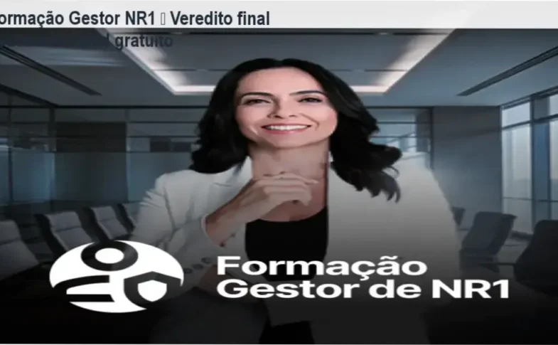 Captura da página de download da Formação Gestor de NR1 de Izabella Camargo