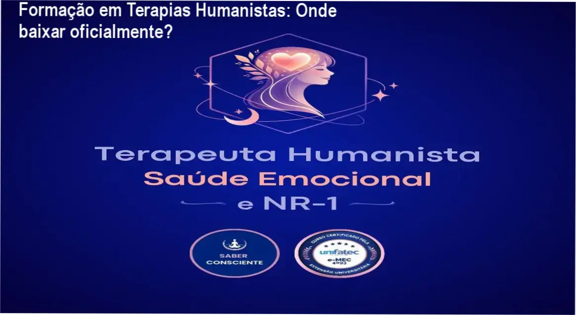 Imagem ilustrativa da página de download oficial da Formação em Terapias Humanistas
