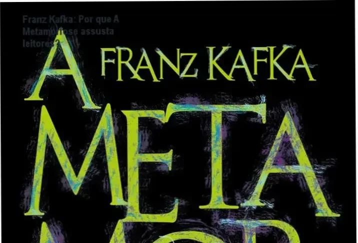 Capa do livro A Metamorfose de Franz Kafka, destacando o tema de transformação
