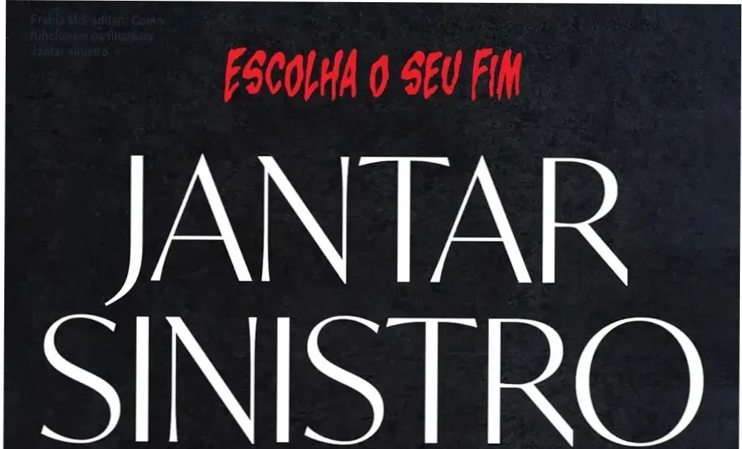 Capa do livro Jantar sinistro de Freida McFadden em tons escuros