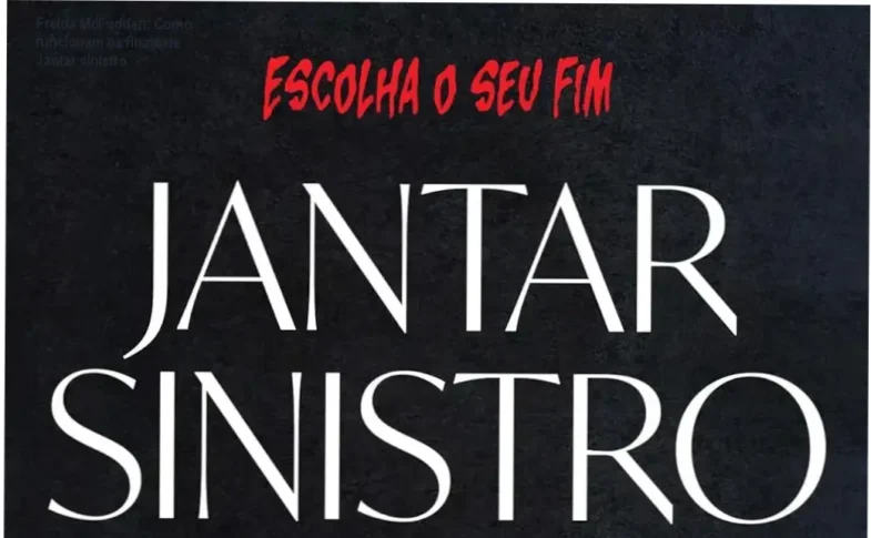 Capa do livro Jantar sinistro de Freida McFadden em tons escuros