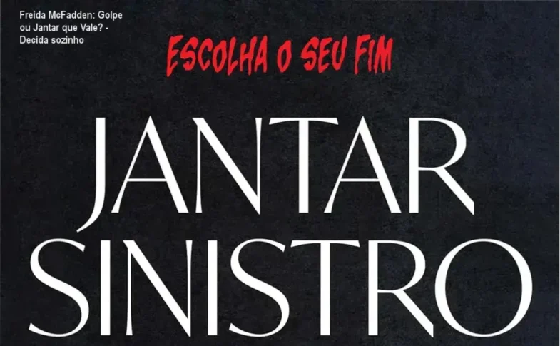 Jantar misterioso em uma propriedade isolada com prato de jantar e cenas de mansão noturna
