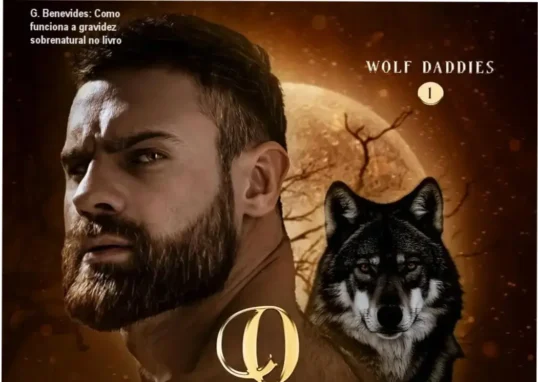 Capa do livro O Instinto do Lobo de G. Benevides com tema de lobisomem alfa e gravidez sobrenatural