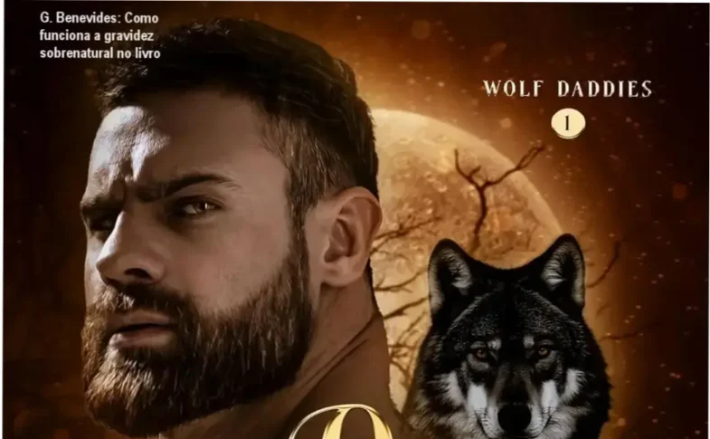 Capa do livro O Instinto do Lobo de G. Benevides com tema de lobisomem alfa e gravidez sobrenatural