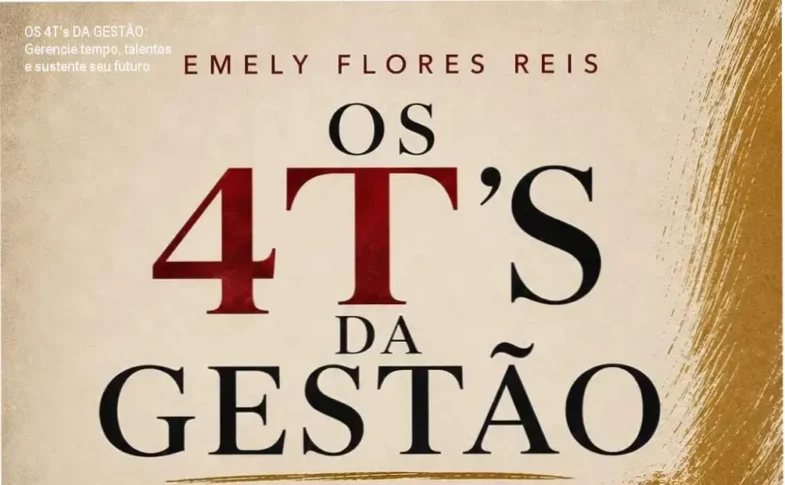 Imagem destacando o eBook 'OS 4T's DA GESTÃO' com capa digital e ícones de autogestão