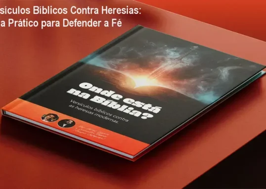 Capa do ebook com título 'Onde está na Bíblia: Versículos contra heresias modernas' de Ariel Lazari