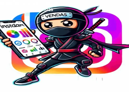 Captura de tela mostrando interface do InstaNinja com fluxos de automação de respostas em Direct do Instagram