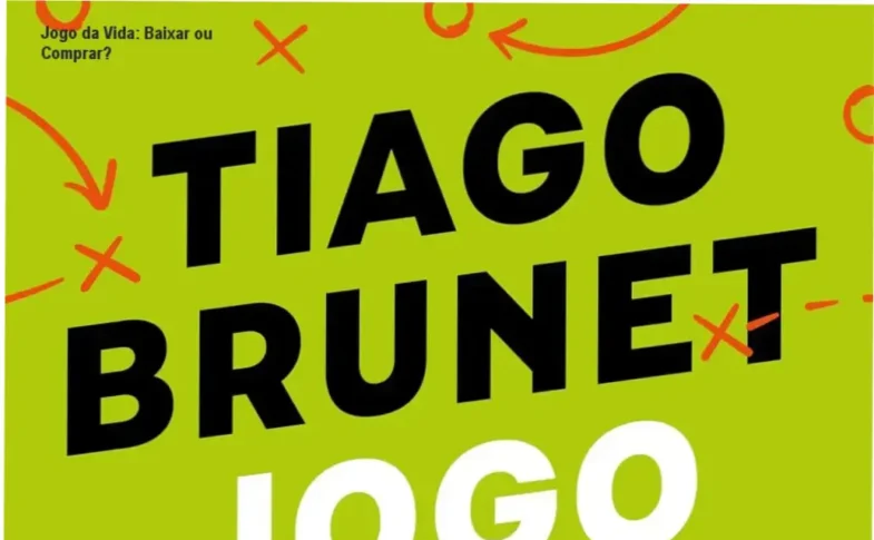 Capa do livro Jogo da Vida de Tiago Brunet ilustrando lições de futebol para a vida e os negócios