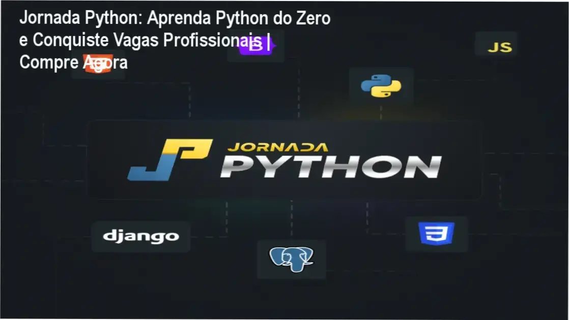 Capa do curso Jornada Python com destaque para alunos iniciantes aprendendo Python, Django e APIs para desenvolvimento profissional.