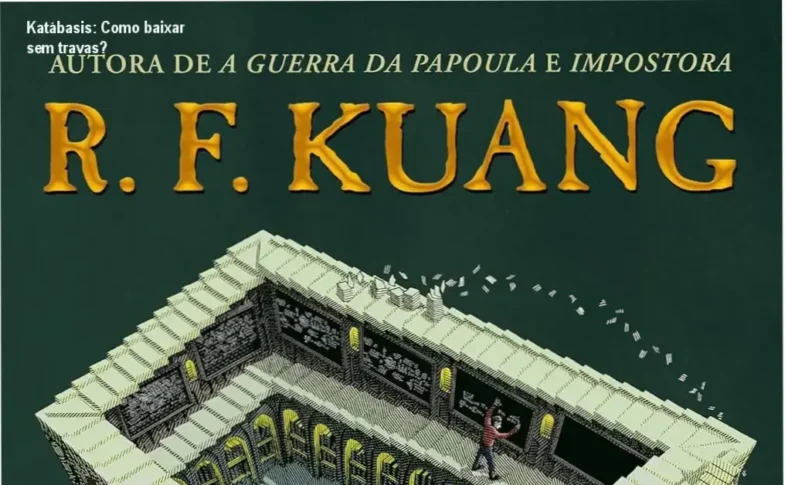 Capa do livro Katábasis de R.F. Kuang com destaque para a arte original