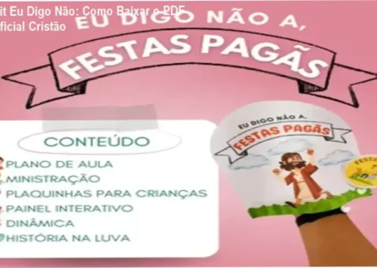 Capa do Kit Eu Digo Não a Festas Pagãs com materiais cristãos para crianças