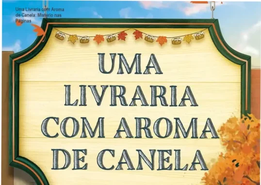 Capa ilustrada do livro com detalhes da livraria enc árbol à canela e ilustrações de Noah lendo na beira-mar.