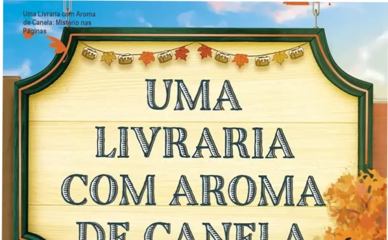 Capa ilustrada do livro com detalhes da livraria enc árbol à canela e ilustrações de Noah lendo na beira-mar.