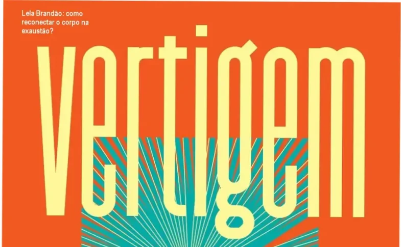 Capa do livro Vertigem de Lela Brandão com texto sobre coragem de encarar o vazio