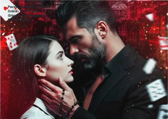 Capa emocionante de 'O Pecado do Mafioso' com Clara e Silas Vance - romance policial suspense