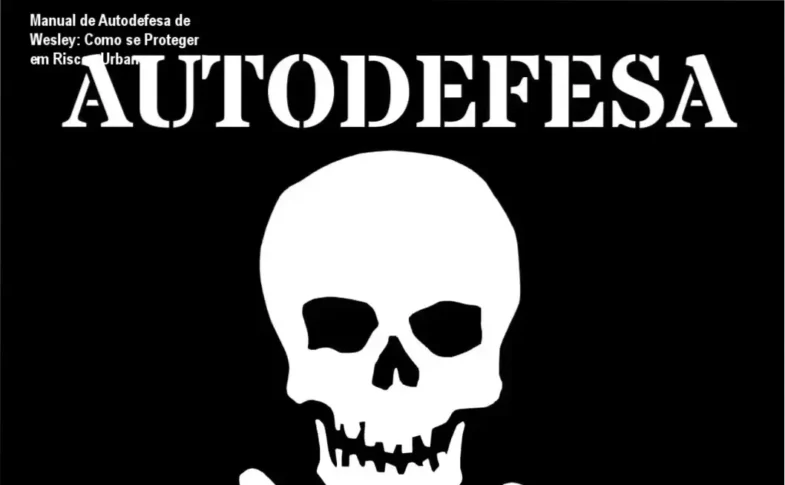 Capa do livro Manual de Autodefesa de Wesley Gimenez com destaque para o título e contador de páginas