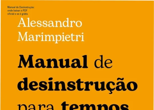 Capa do livro Manual de Desinstrução para tempos de incertezas sobre fundo neutro
